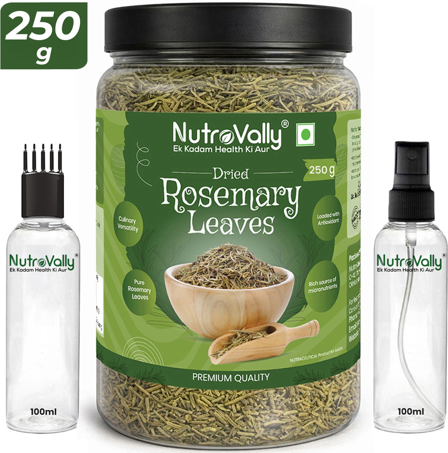 NutroVally Rosemary Leaves for Hair Growth - Image 1
