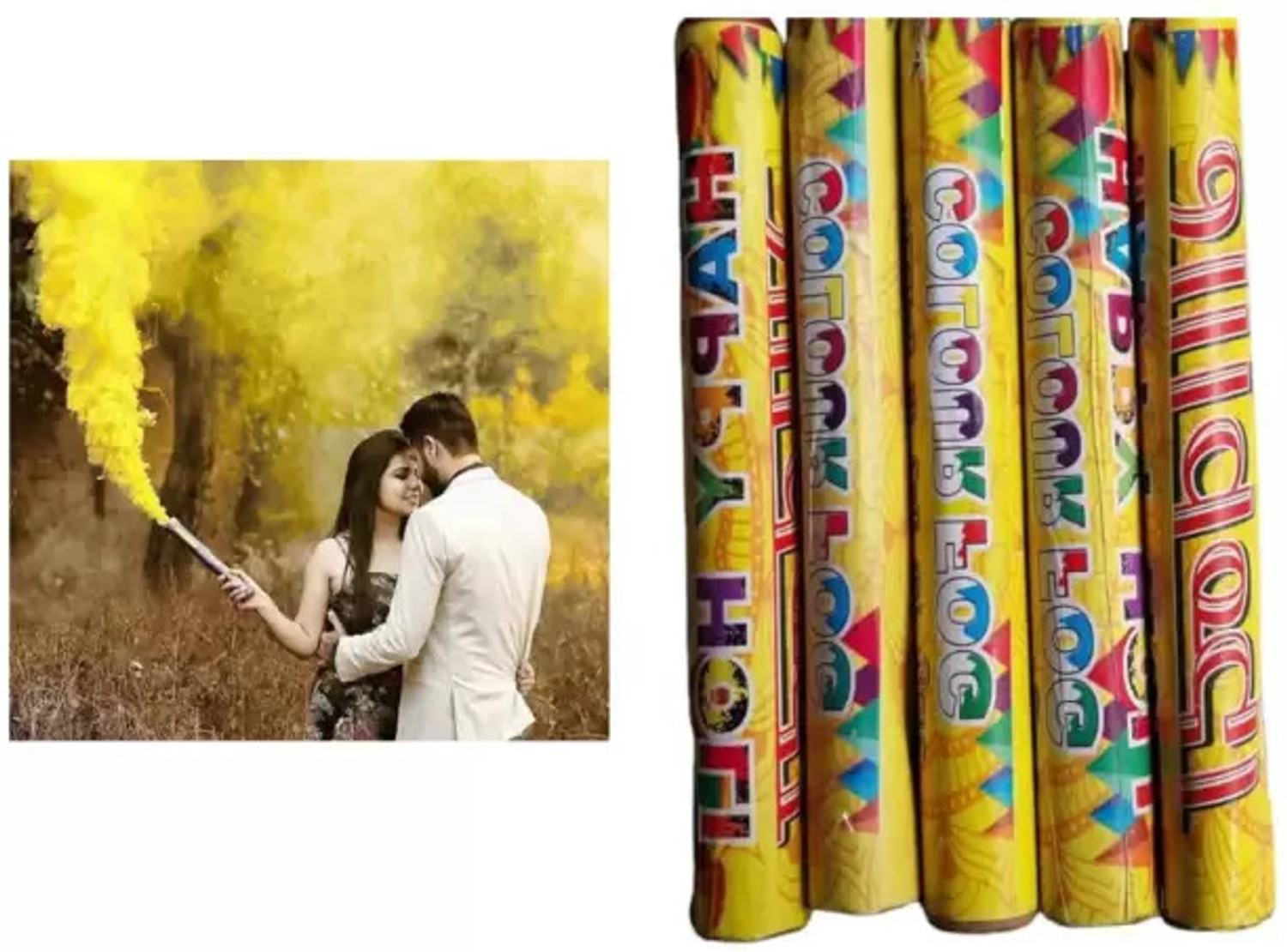 Image of Kidswise SMALL Size Color Smoke Fog Fountain [multicolor] Holi Color Powder Pack of 1 (Multicolor, 200 g)
