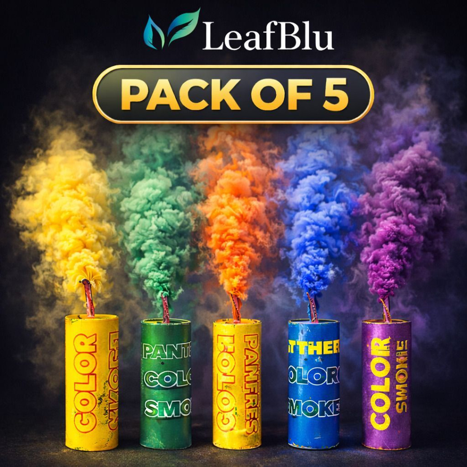 Image of Kidswise SMALL Size Color Smoke Fog Fountain [multicolor] Holi Color Powder Pack of 1 (Multicolor, 200 g)