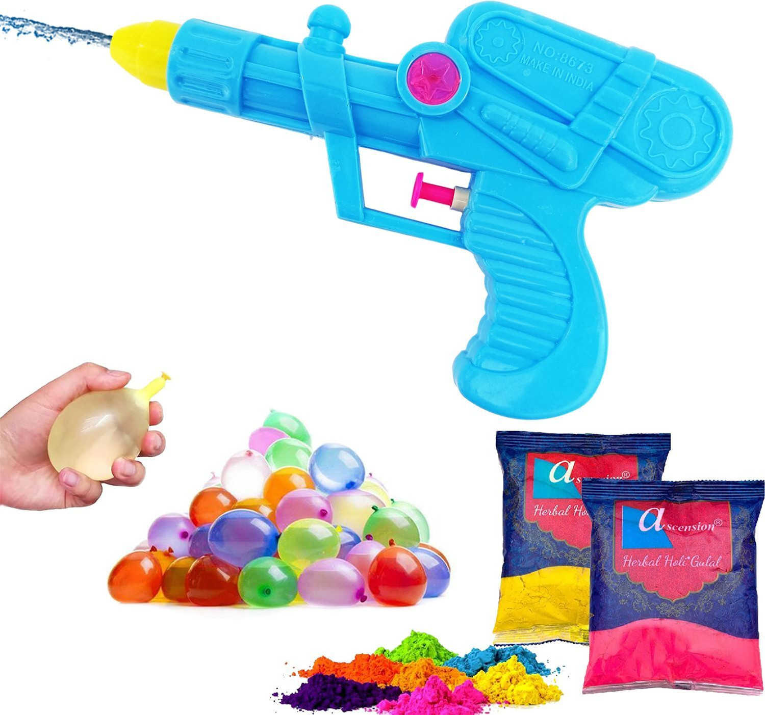 Image of DEALbindaas Pichkari, Color, Balloon Holi Combo