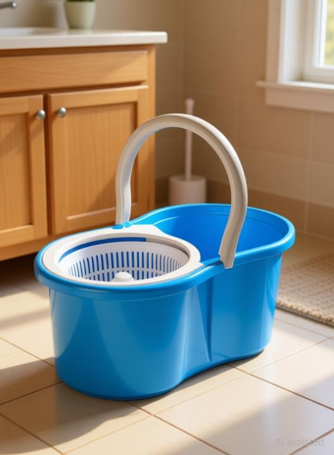 Image of JSN Plastic Bucket Mop Set (Purple)
