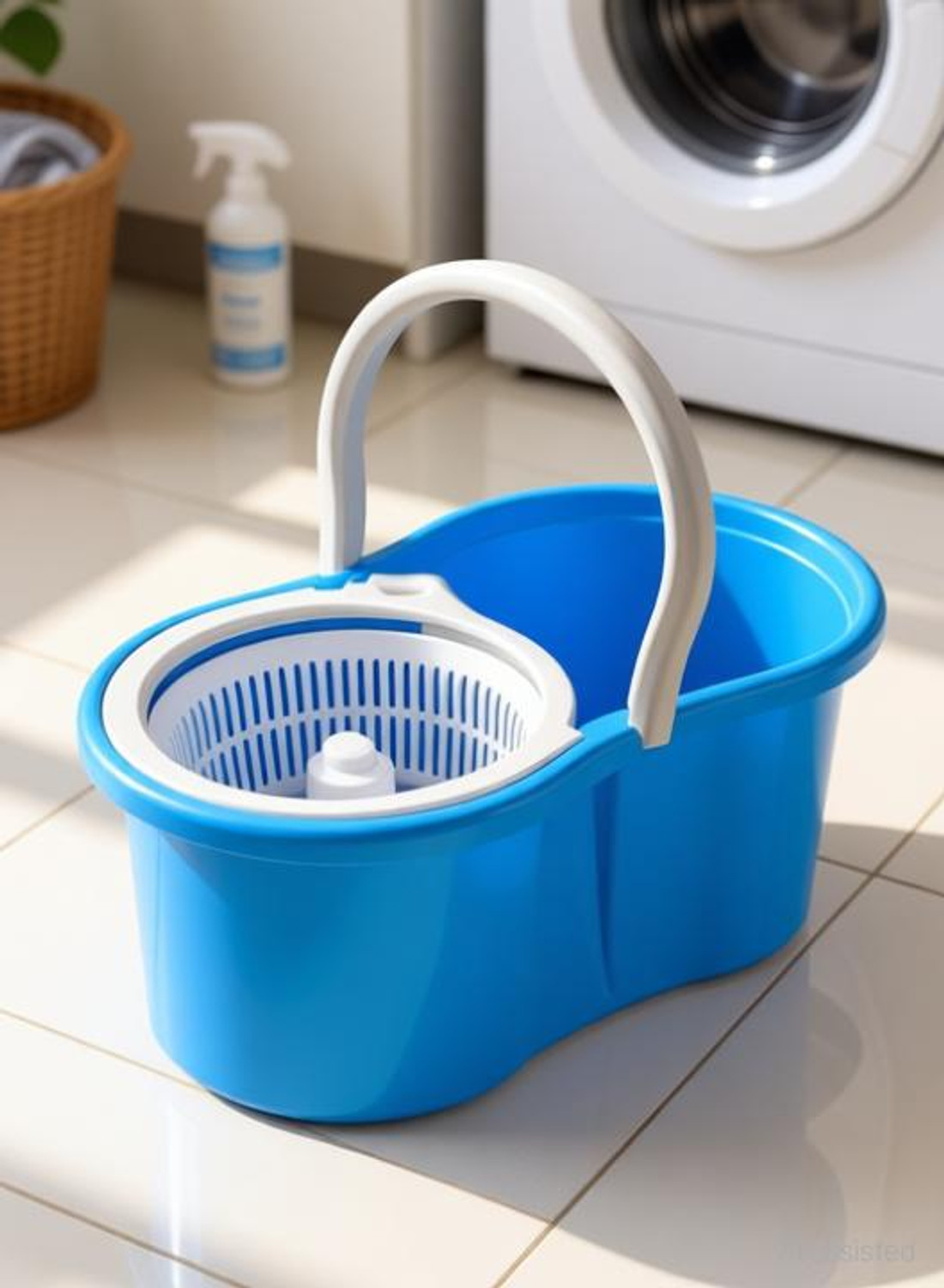 Image of JSN Plastic Bucket Mop Set (Purple)