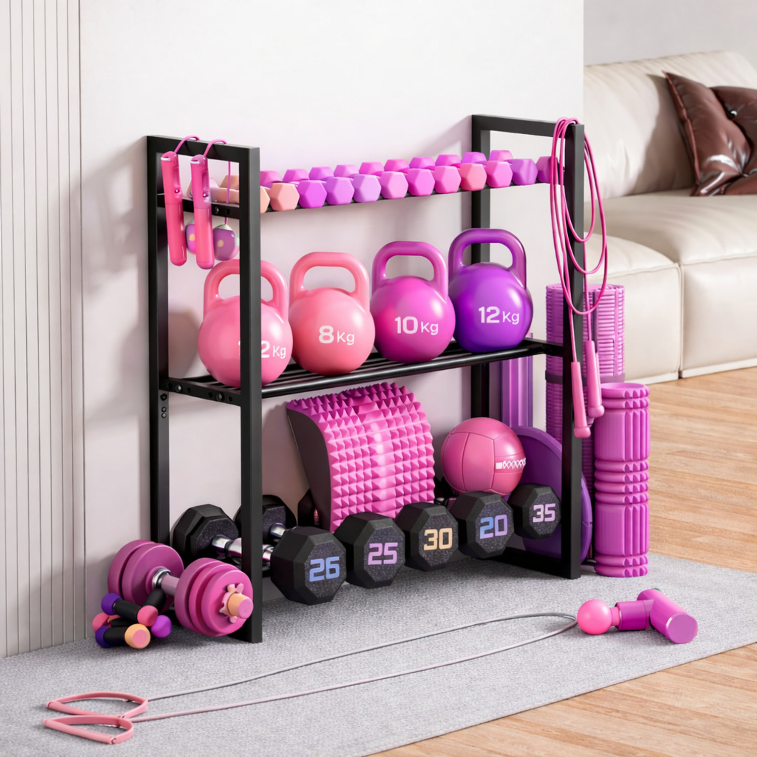 Image of GoFiTPrO POWER RACK (4X2 PIPE SIZE) Home Gym Combo