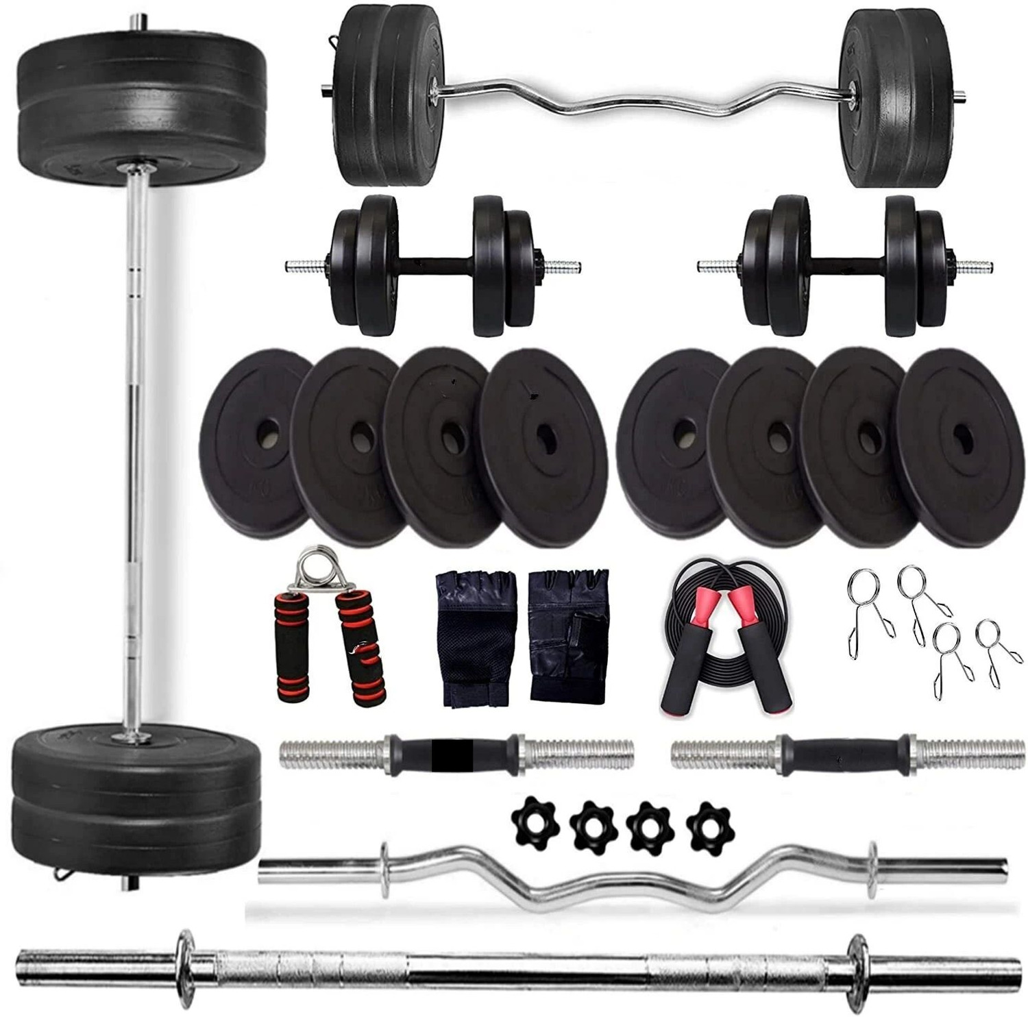 Image of AKTIV 30KG ADJUSTABLE DUMBBELL SET-106 Home Gym Combo
