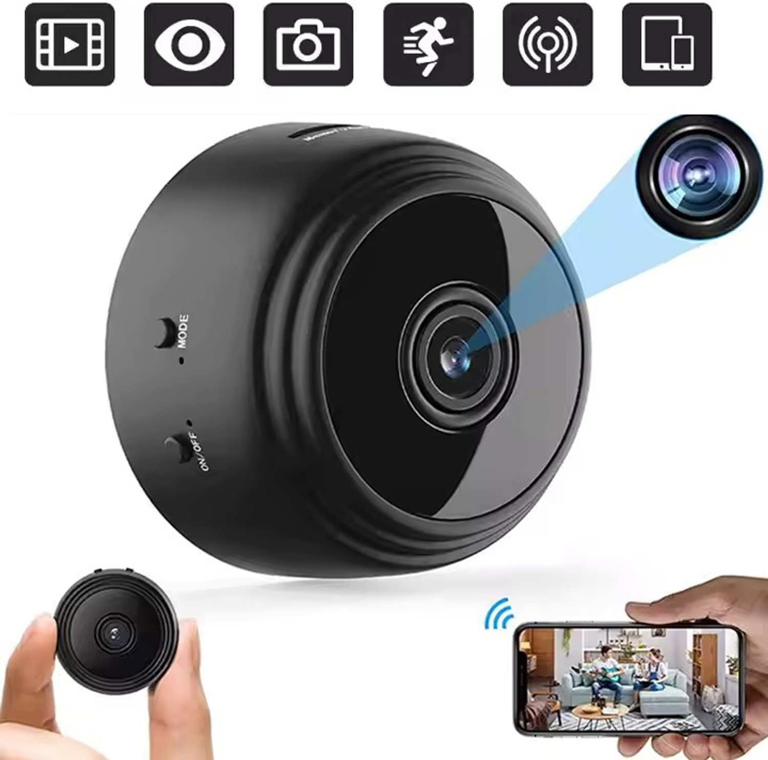 OSQD 1080P HD Spy CCTV Camera – WiFi Enabled, Audio Recording Security Camera Price in India - Buy OSQD 1080P HD Spy CCTV Camera – WiFi Enabled, Audio Recording Security Camera online at Flipkart.com