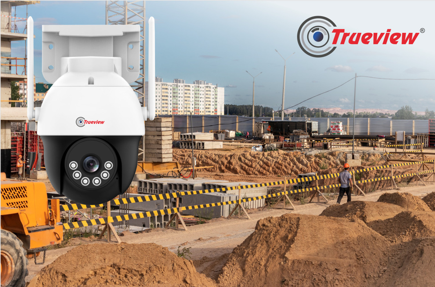 Image of Trueview T18120SF 3Mp HD 4G SIM Based Pan Tilt Outdoor Indoor Water Proof,2 Way Talk Security Camera (1 Channel)