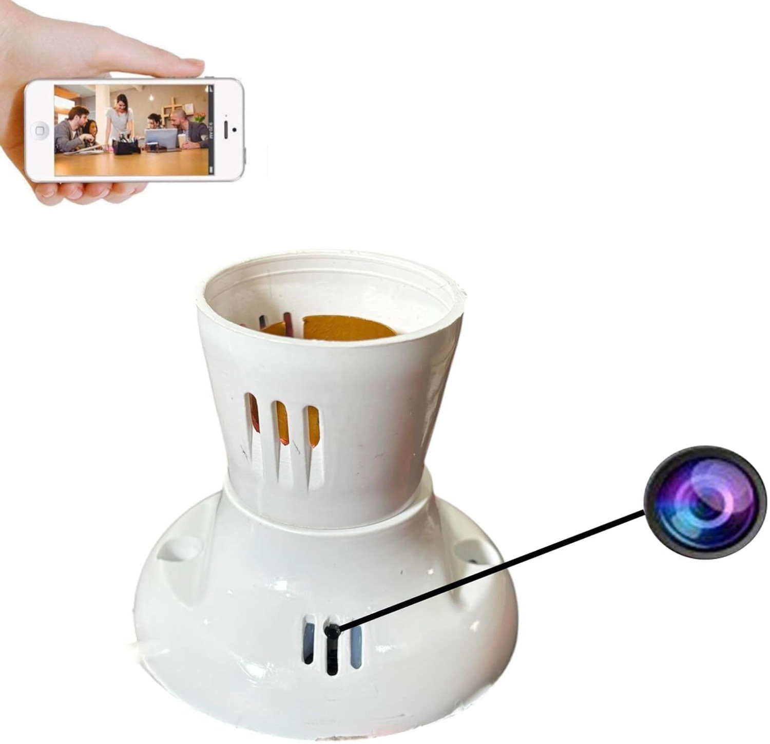 KIFEBITE WiFi 1080P Spy Bulb Holder Camera - Image 1