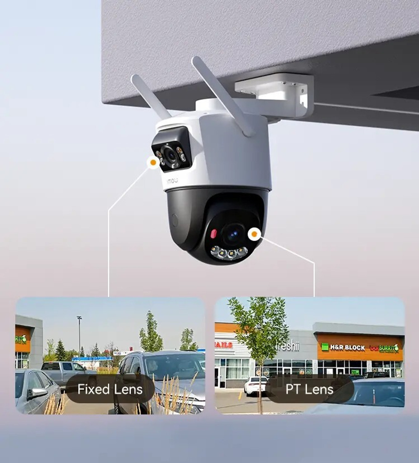 Image of IMOU Imou 10MP (5MP+5MP) Dual Lens Pan Tilt WiFi CCTV Camera AI Night Vision Security Camera (512 GB, 2 Channel)