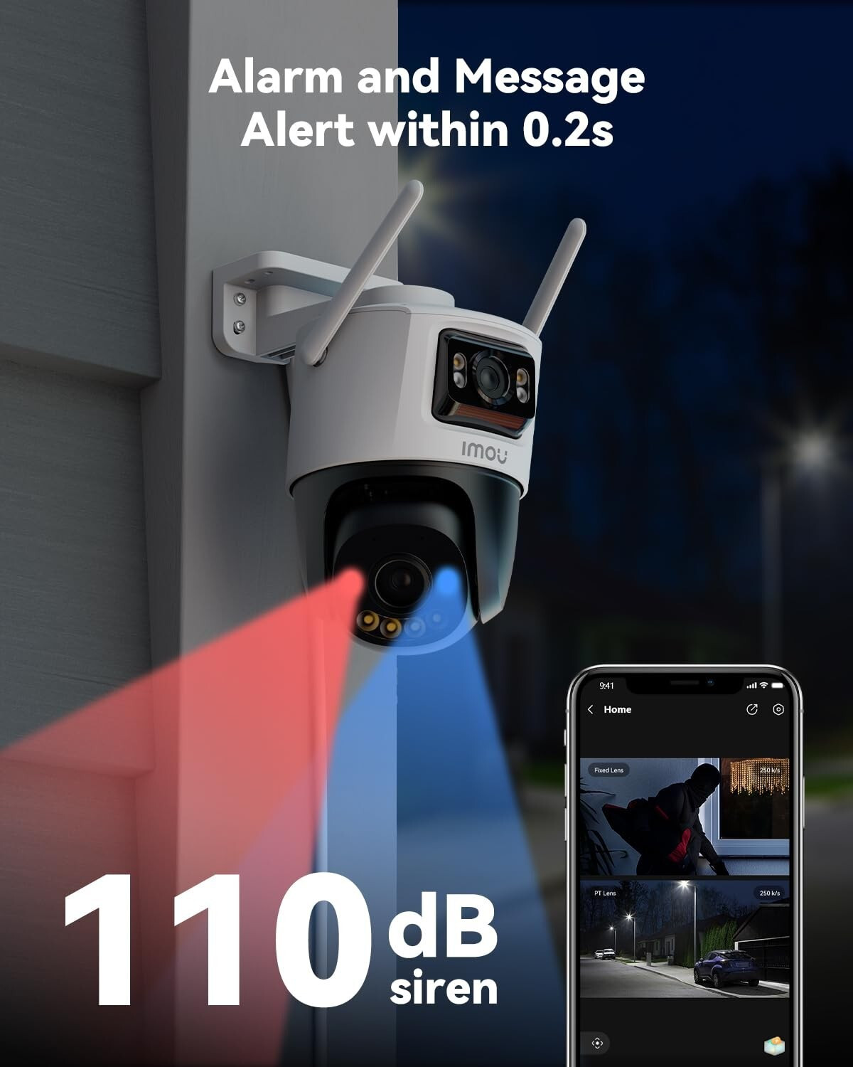 Image of IMOU Imou 10MP (5MP+5MP) Dual Lens Pan Tilt WiFi CCTV Camera AI Night Vision Security Camera (512 GB, 2 Channel)