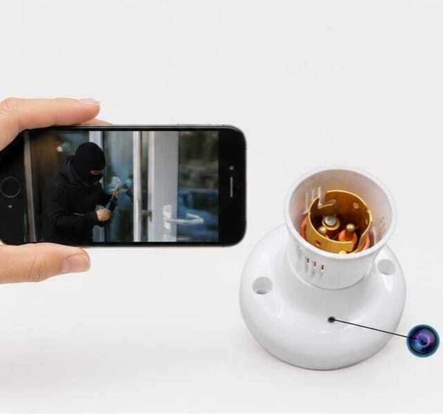 DENVY Smart WiFi Bulb Camera Full HD 1080p Wireless Security Camera Security Camera