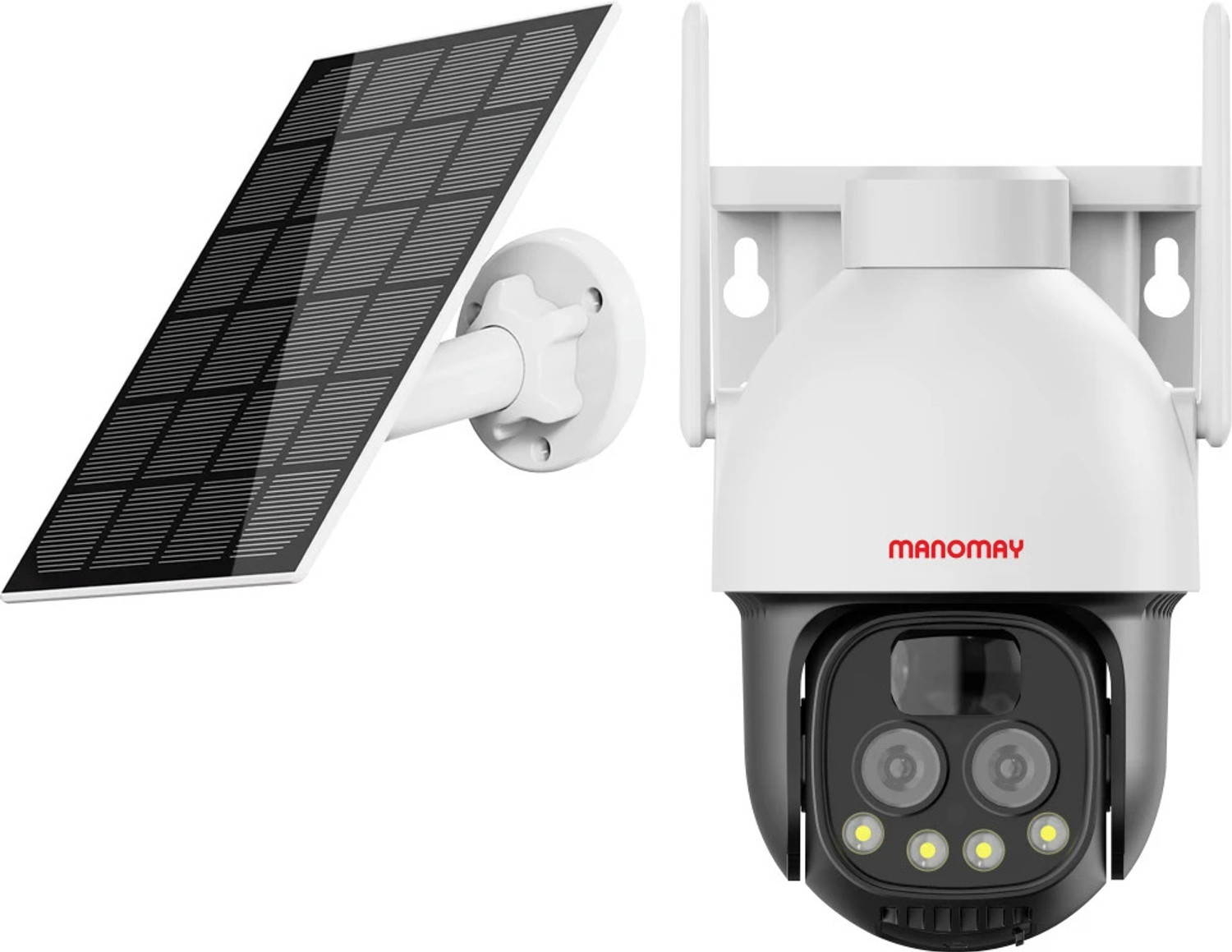 Image of Manomay 4G Protect Dual Green Solar Lens Mini Pan-Tilt Camera Security Camera (1 Channel)