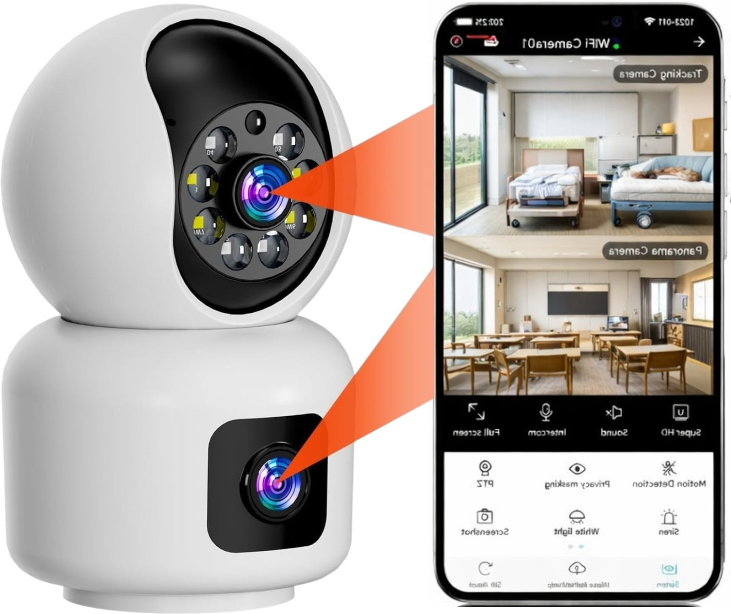 OSQD 5+5MP WiFi FHD Dual Lens CCTV Camera - Image 6