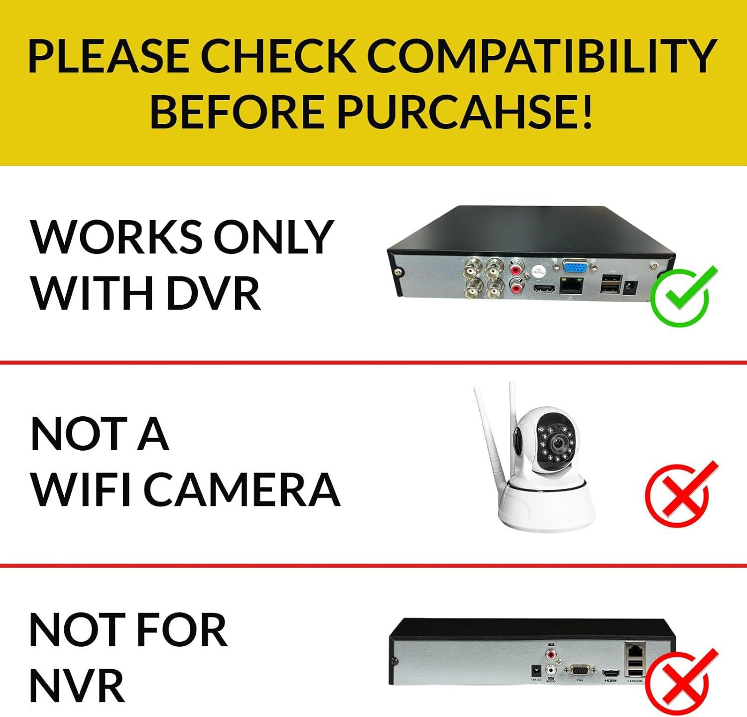Image of GEM VISION 3MP Full HD Outdoor Bullet CCTV Camera with Full Color Night Vision Plug & Play Security Camera (1 Channel)