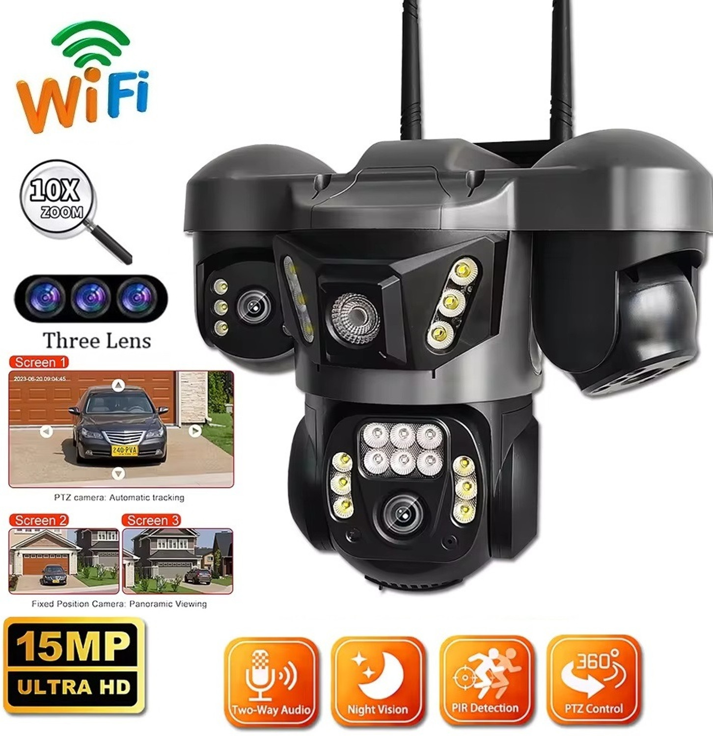 Image of GOLENS V62S 5MP PTZ CCTV Camera, 36X Zoom, 350m Night Vision, AI Auto Tracking Security Camera (1 Channel)