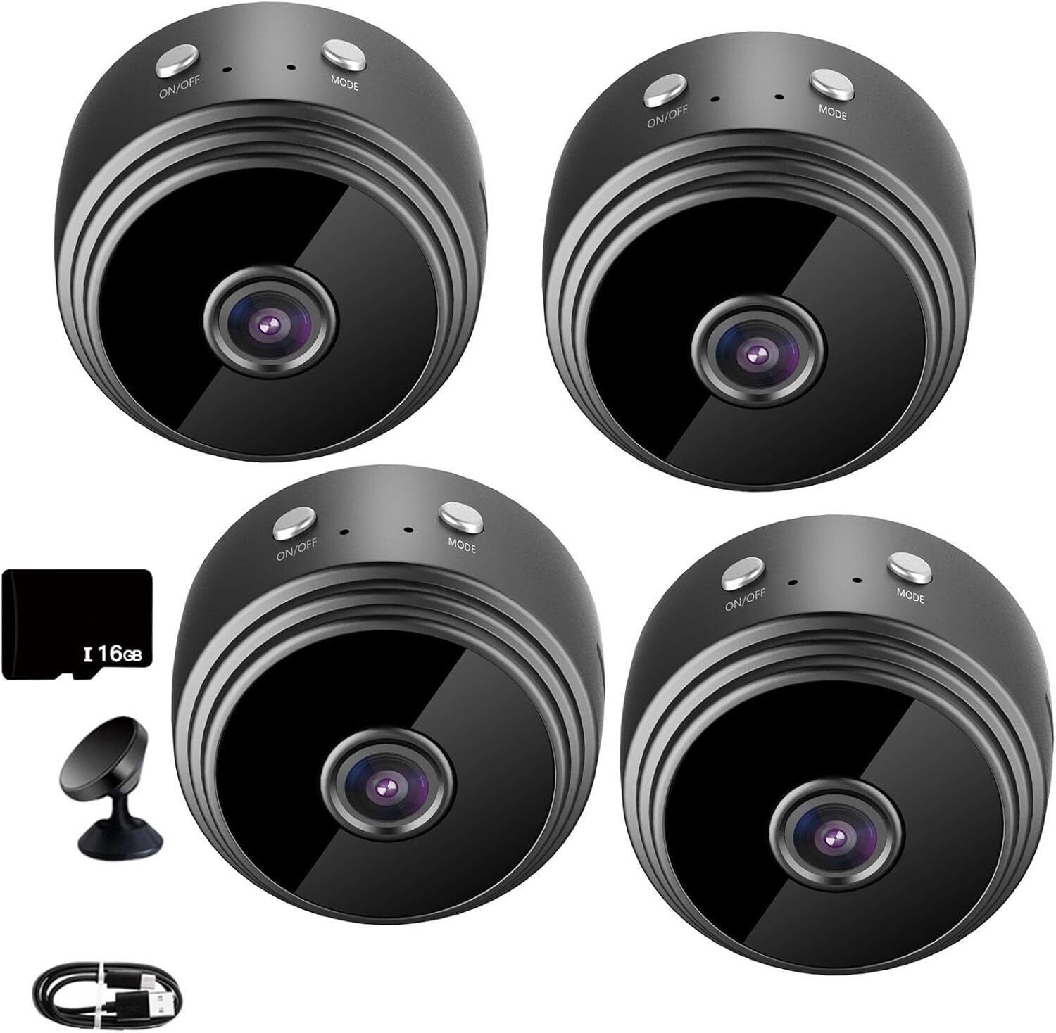 Image of itup Ultra Compact Mini Spy Camera WiFi 1080p Pocket Size Hidden Security Camera Security Camera (4 Channel)