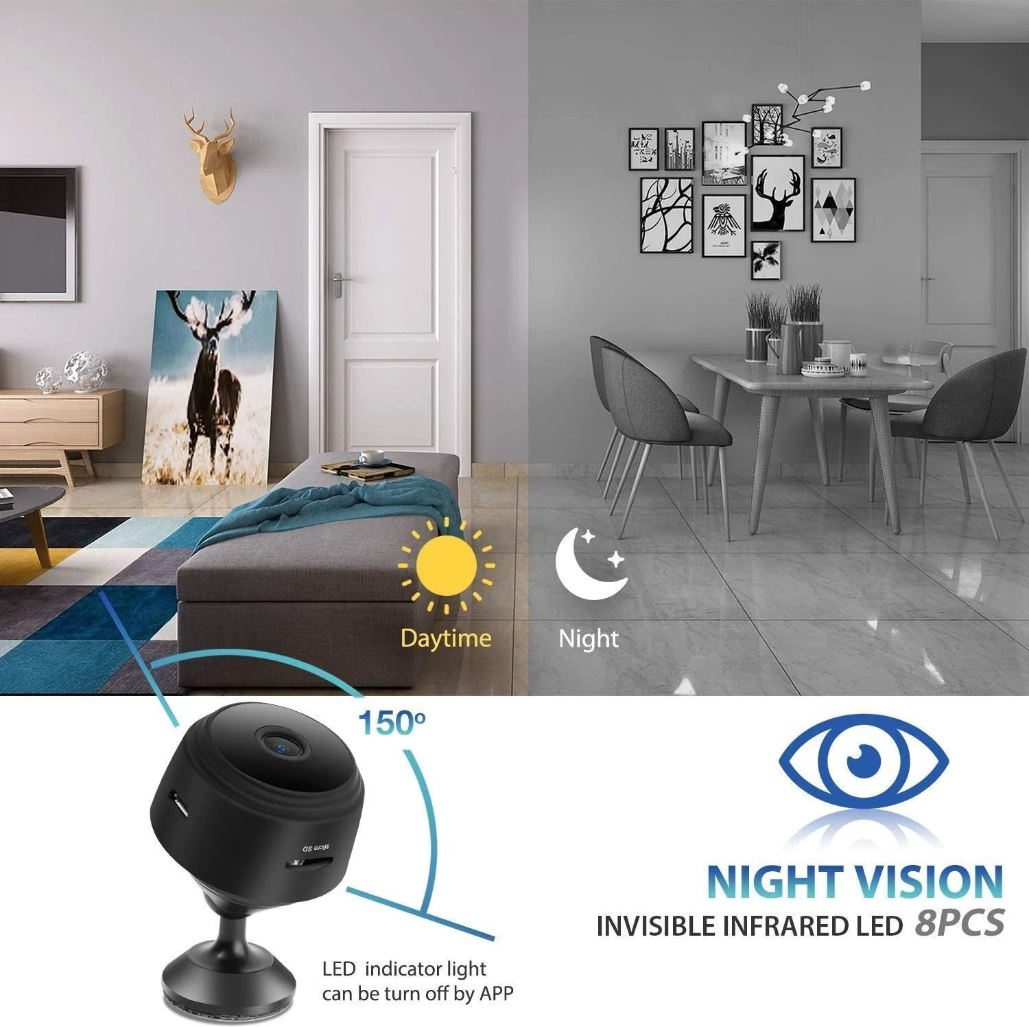 Image of OSHSIZ Ip Network Night Vision Spy 360 Cctv Camera Wifi Ptz Camera Light Bulb Security Camera (64 GB, 1 Channel)