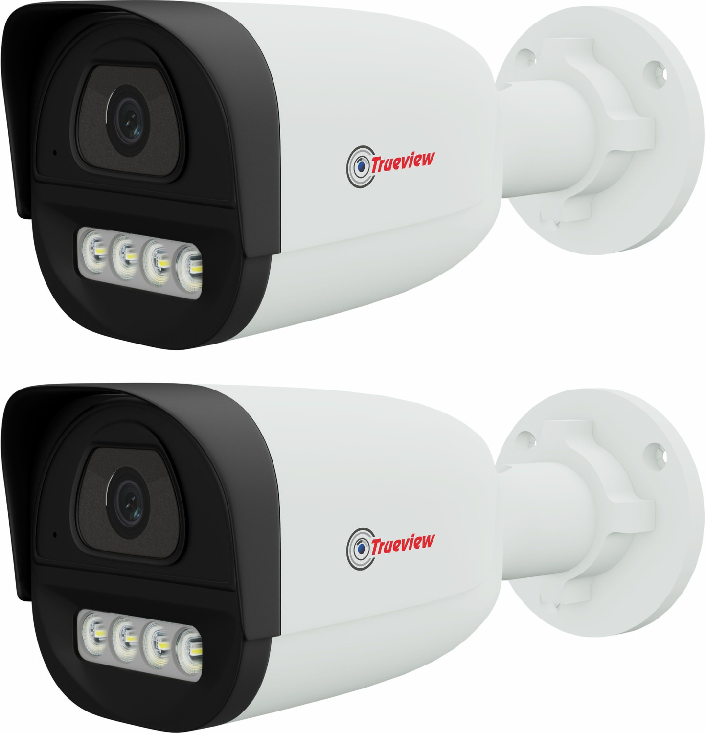 Image of Trueview Pack of 2 2MP HD Bullet CCTV Cameras | Dual Light Color Night Vision Security Camera (2 TB)