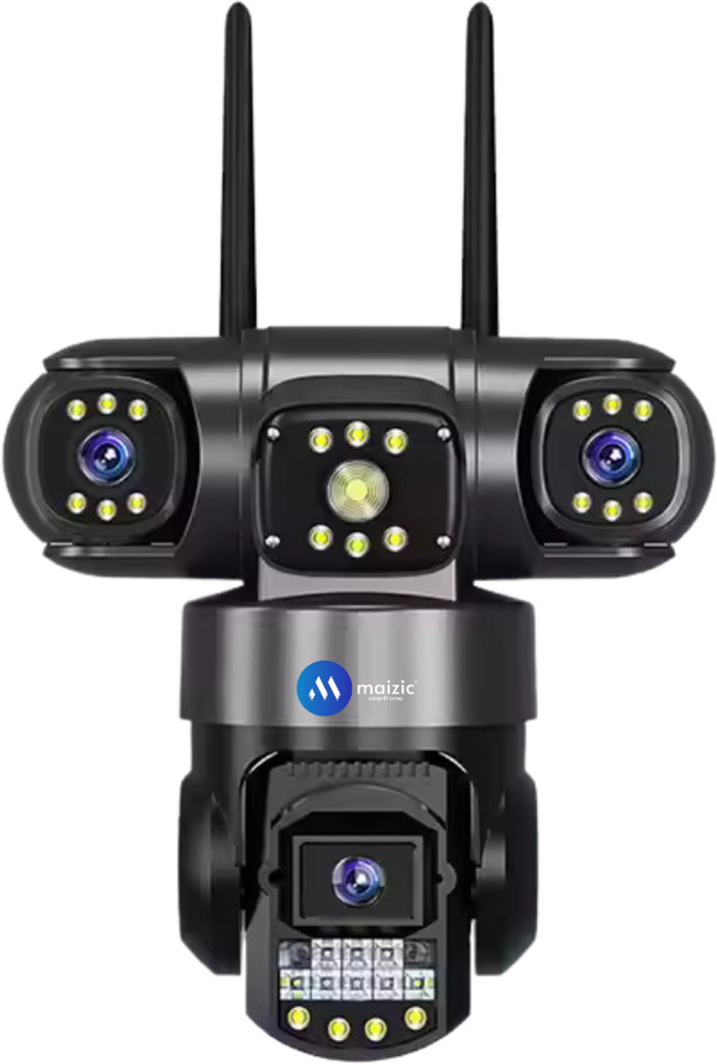 Image of Maizic Smarthome Supercam Mini Dual Lens /Screen PTZ+Bullet 5+5MP Wifi Indoor ( Pack of 2 ) Security Camera (1 Channel)