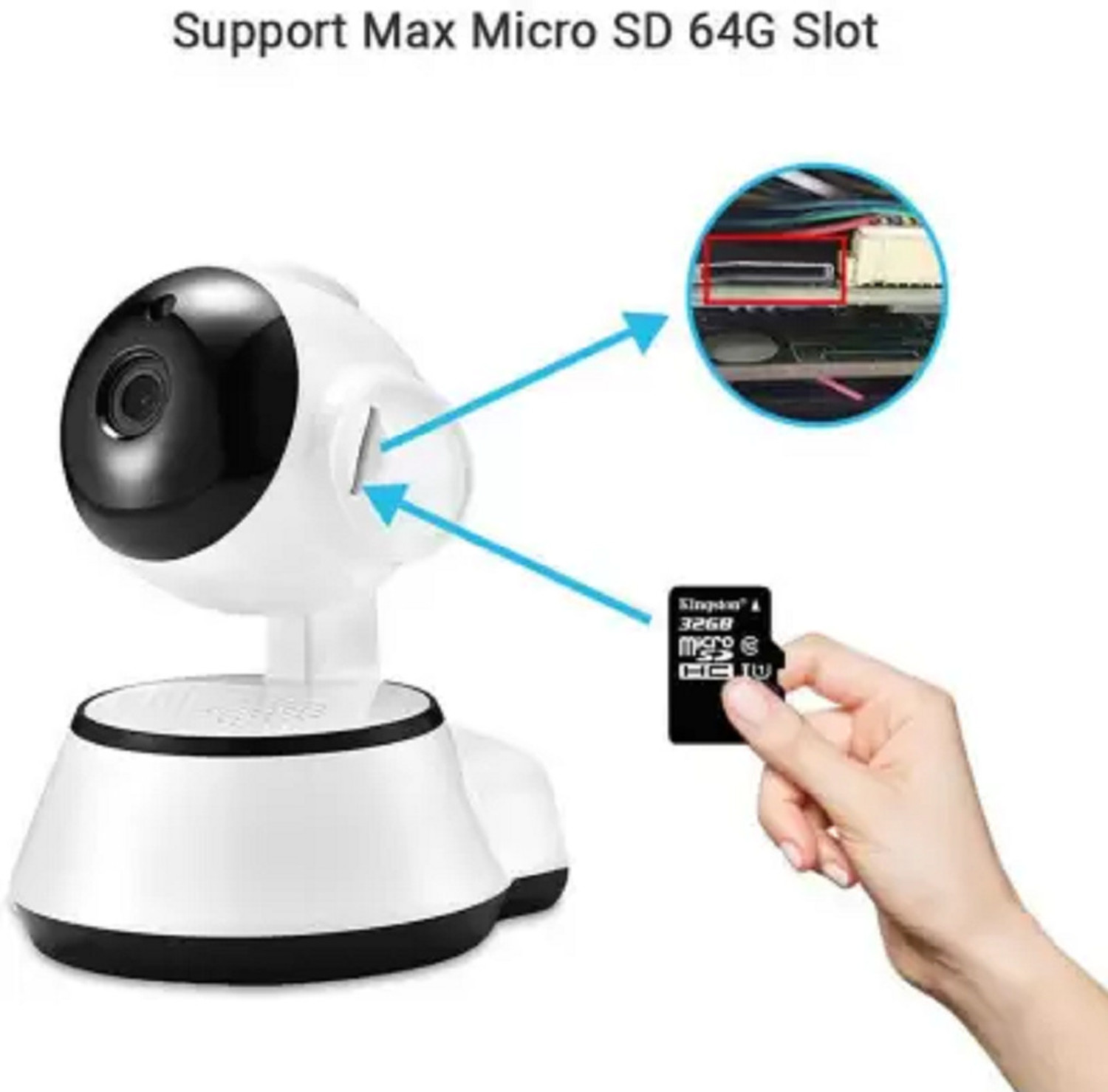 Image of Estervig Realistic Fake Dummy Security Camera with LED Light for Home, Office Use, 4Pcs Security Camera