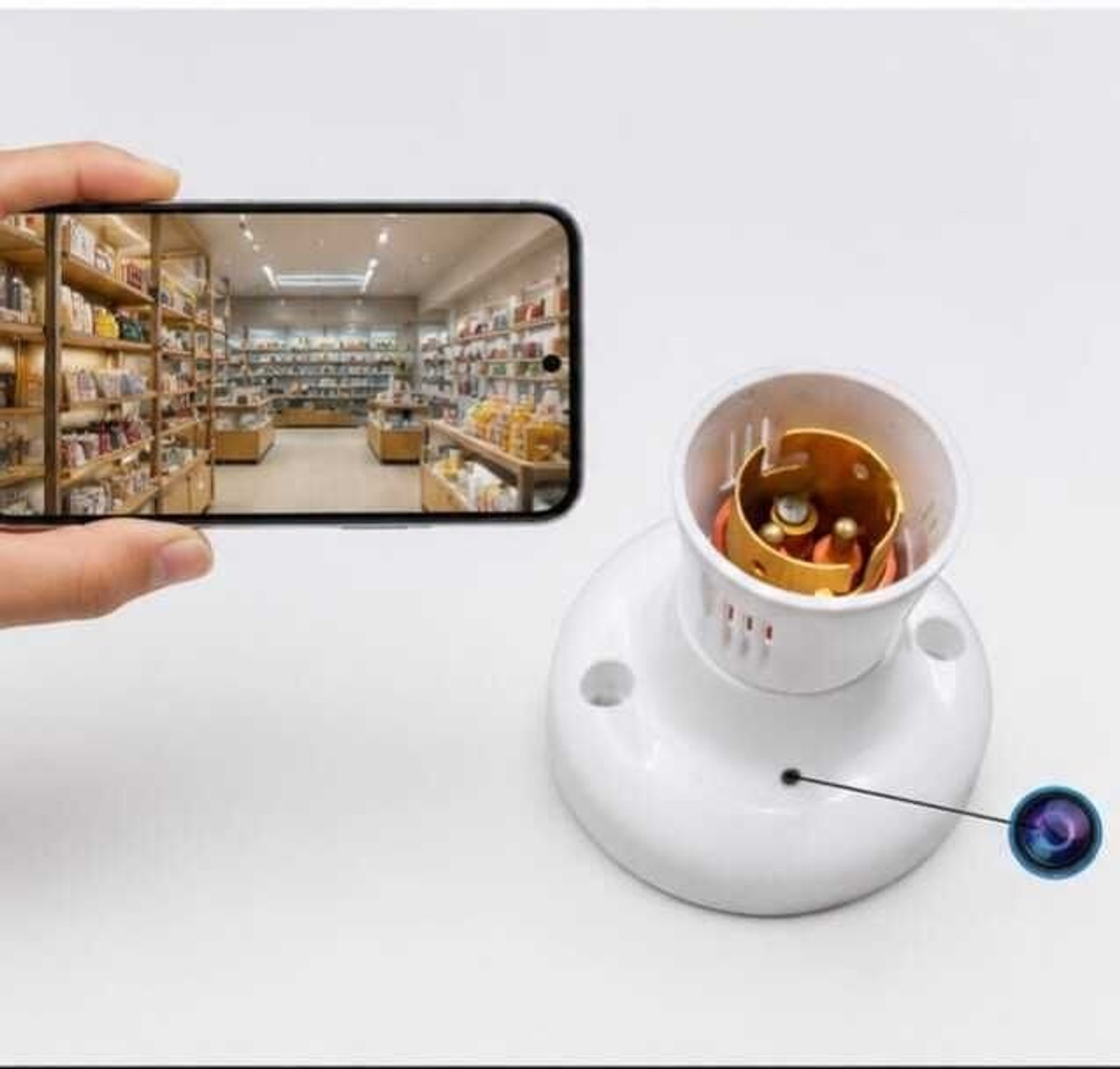 DENVY Smart WiFi Bulb Camera Full HD 1080p Wireless Security Camera Security Camera