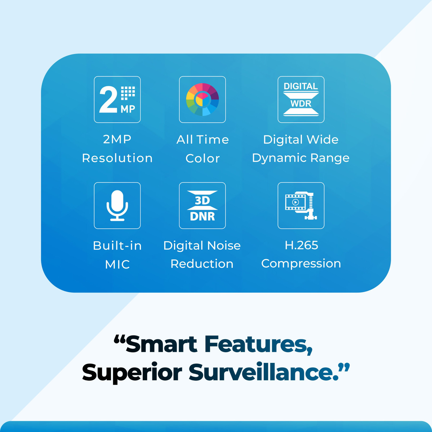 Image of Trueview Pack of 2 2MP HD Bullet CCTV Cameras | Dual Light Color Night Vision Security Camera (2 TB)