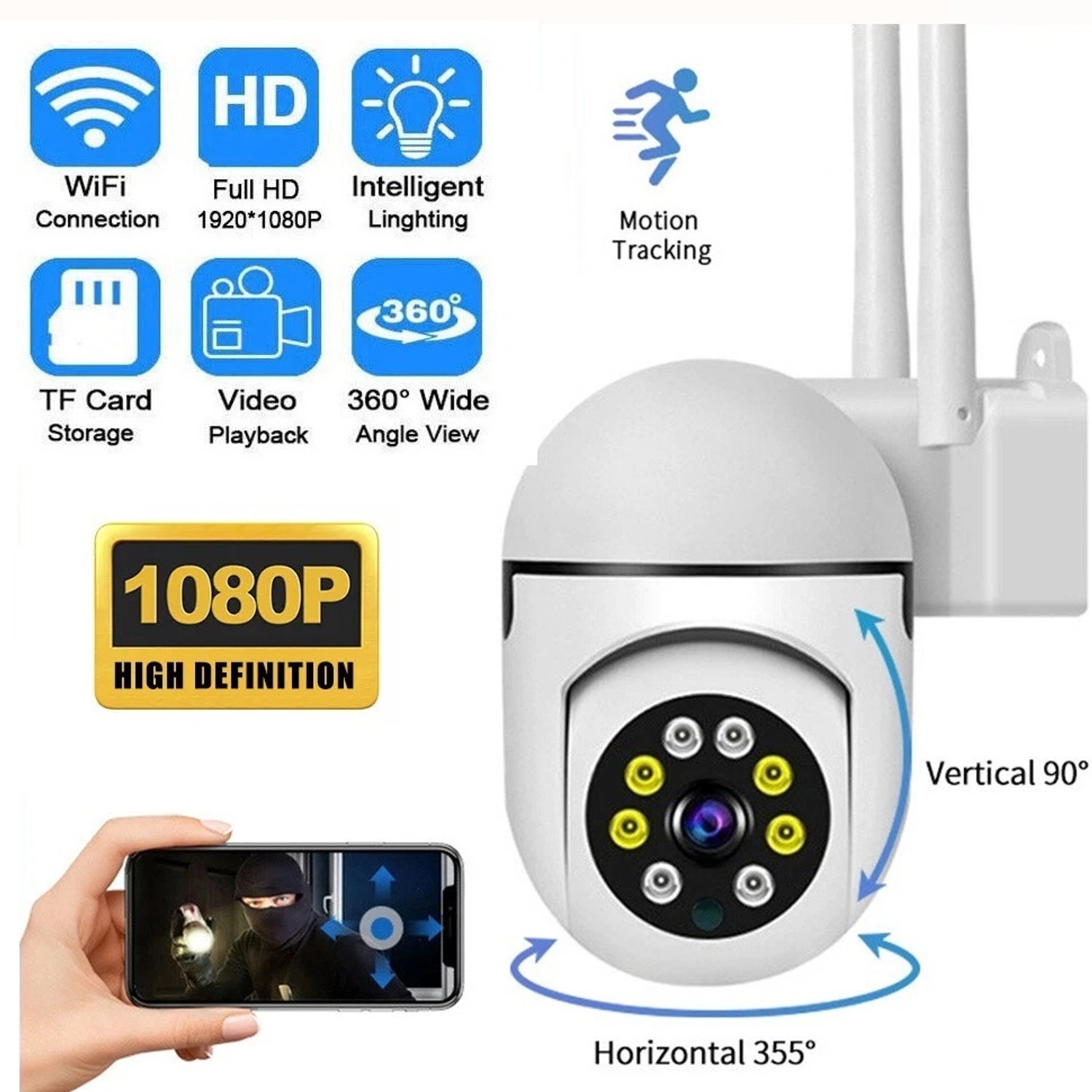 Image of TVT 2 MP Star light IR Water-proof Bullet Camera Security Camera (1 Channel)