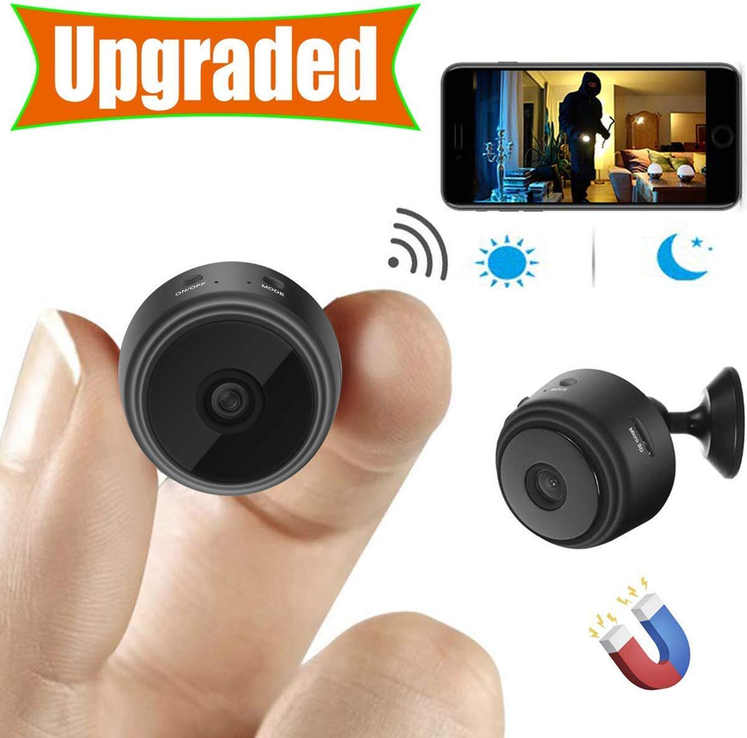 Image of Estervig Realistic Fake Dummy Security Camera with LED Light for Home, Office Use, 4Pcs Security Camera