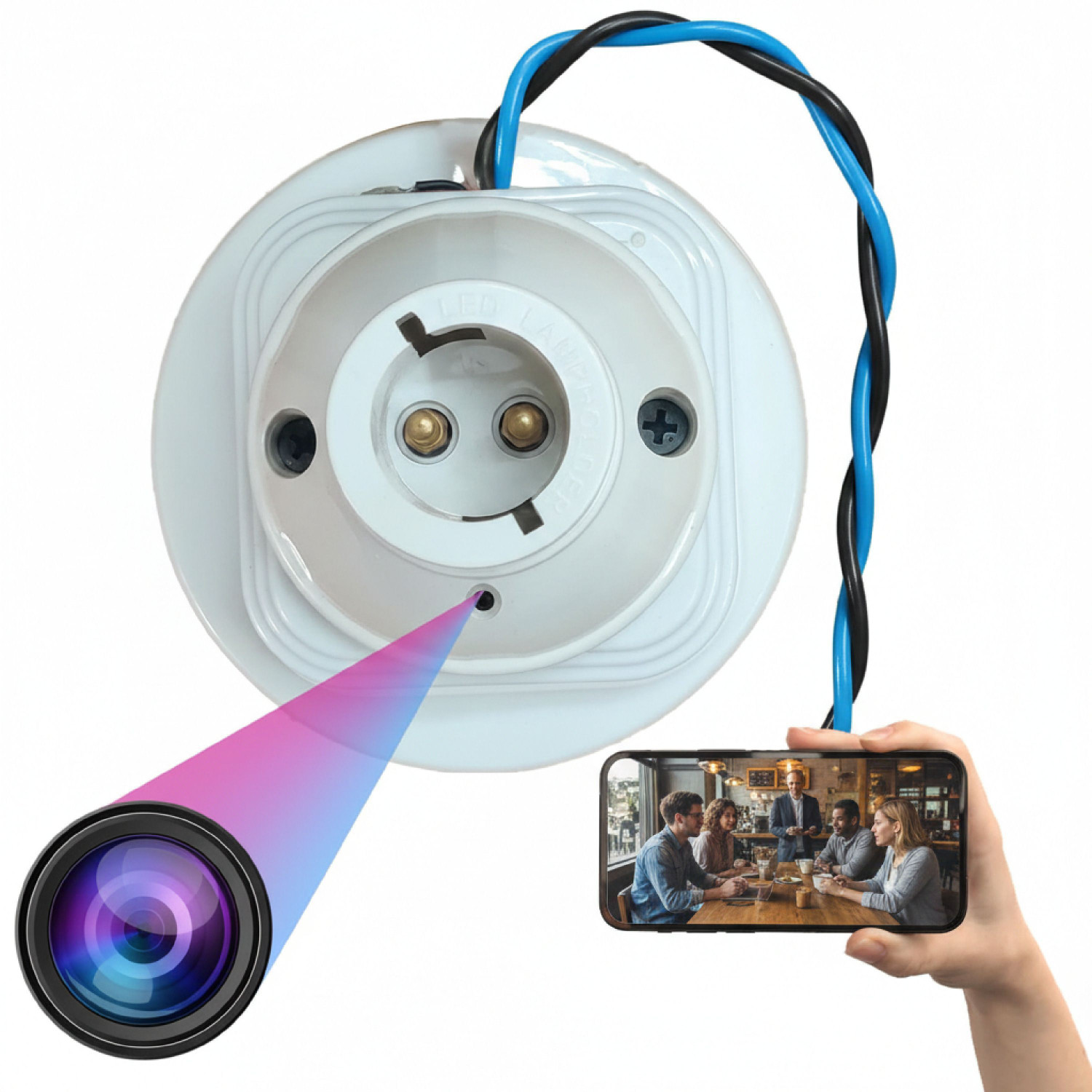 Image of Severity 1080P Spy Specs Invisible Lens Secret Mini Cam sd card slot Home Office Meeting Security Camera (1 Channel)