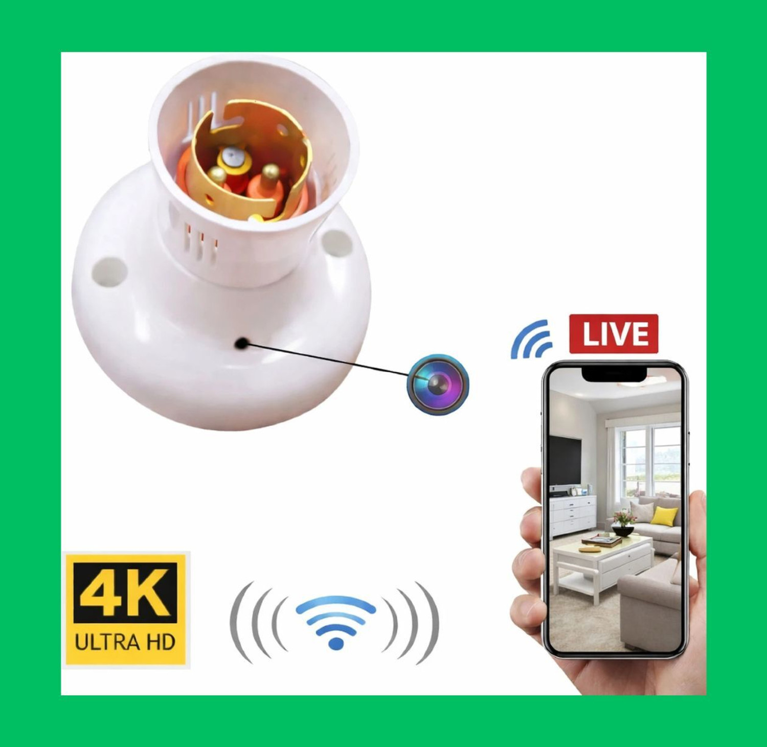 Image of DENVY Denvy Magnet Camera WiFi Hidden Camera Wireless HD 1080P Indoor Security Camera (1 Channel)