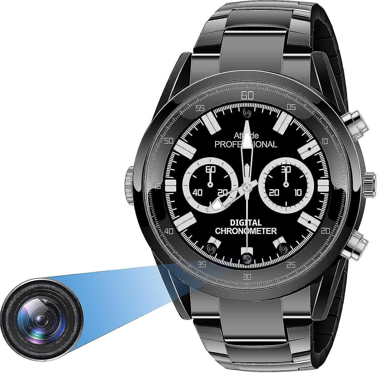 Image of Sekuai Wrist Watch Spy 4K Video & Audio Upto 3 HR Recording Time Free 32GB Card Security Camera (32 GB, 1 Channel)