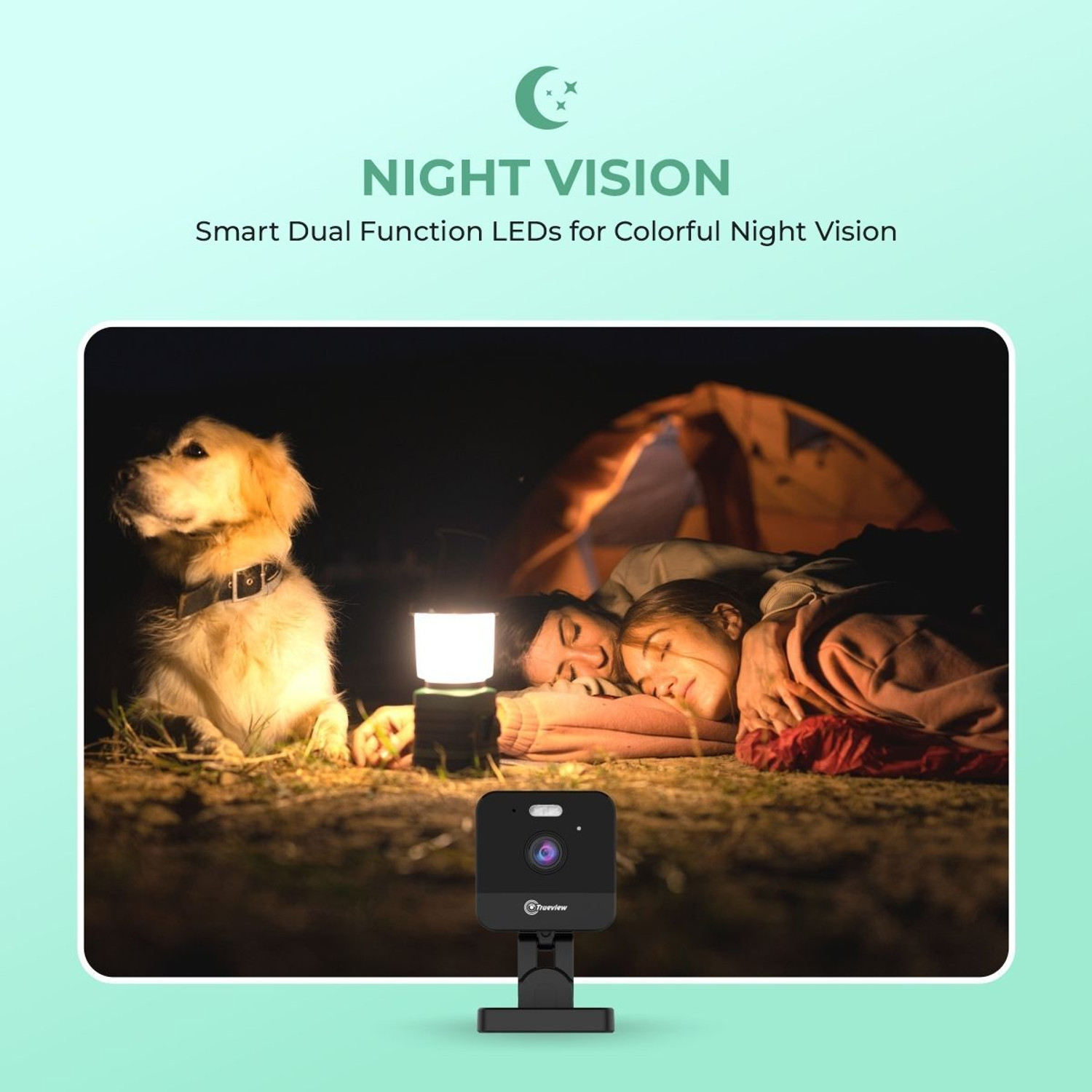 Image of Trueview 3MP 4G Cube Camera with SIM Support, Human Detection, Color Night Vision Alerts Security Camera (256 GB, 1 Channel)