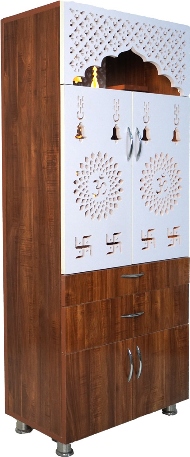 Image of NITAYRA Wooden Temple Big Size With Led Light Engineered Wood Home Temple (Height: 145, Pre-assembled)