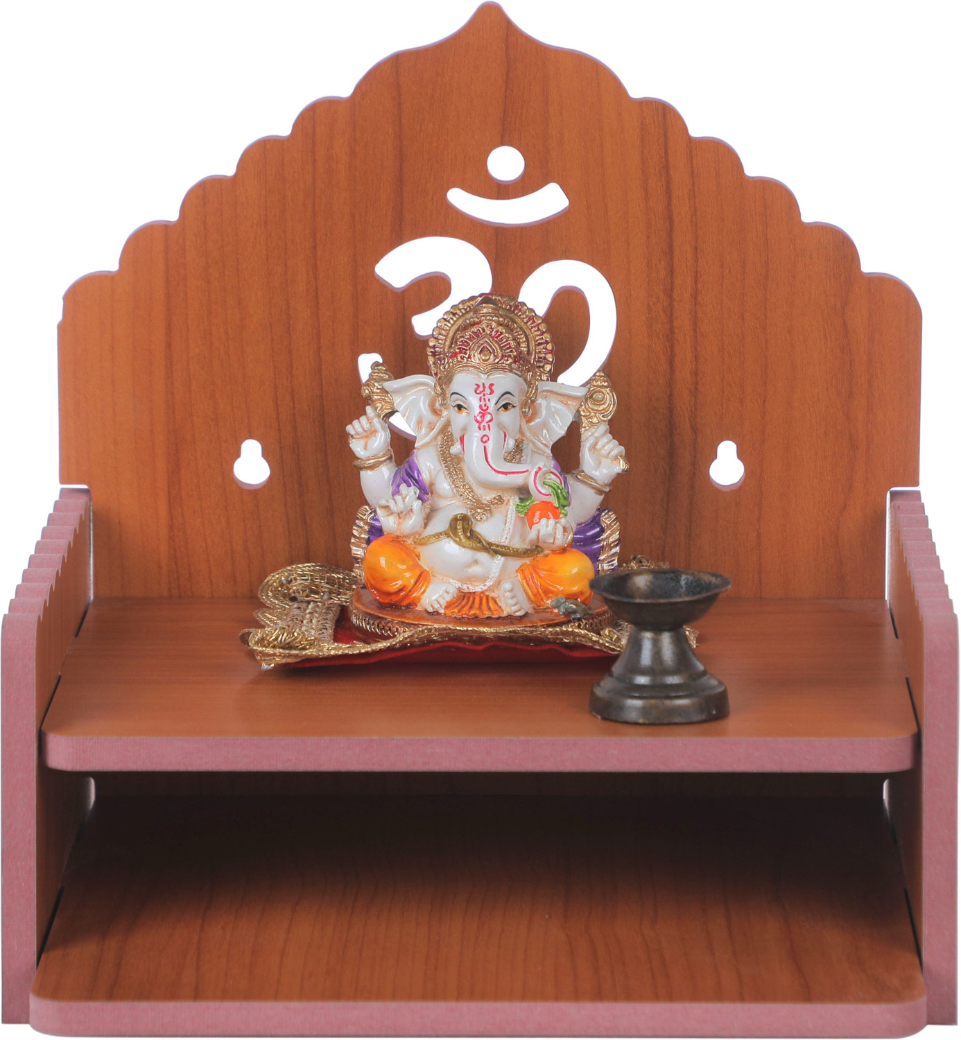 Image of JAMWAIART Wooden Temple for Home Pooja, Arti Solid Wood Home Temple (Height: 55, Pre-assembled)