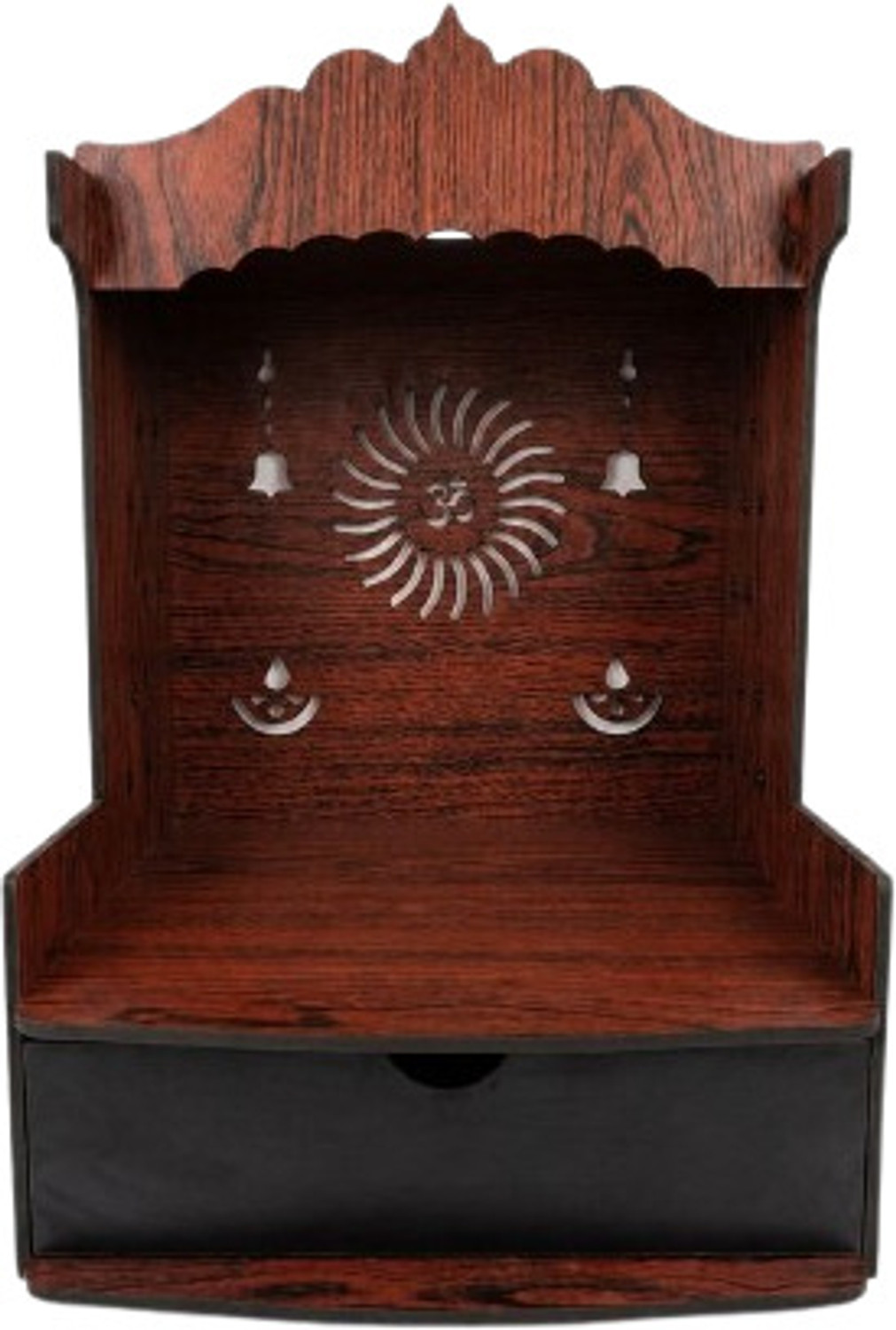 Image of NITAYRA Wooden Temple Big Size With Led Light Engineered Wood Home Temple (Height: 145, Pre-assembled)