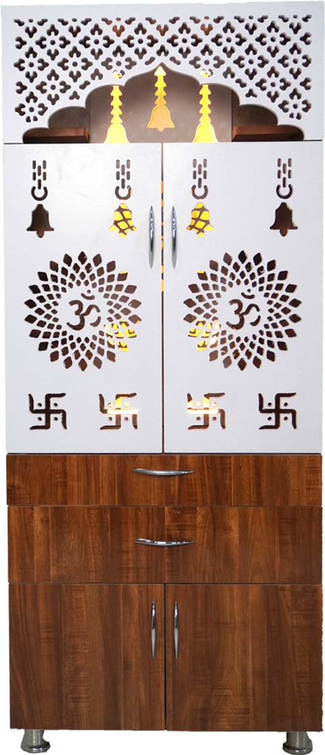 Image of NITAYRA Wooden Temple Big Size With Led Light Engineered Wood Home Temple (Height: 145, Pre-assembled)