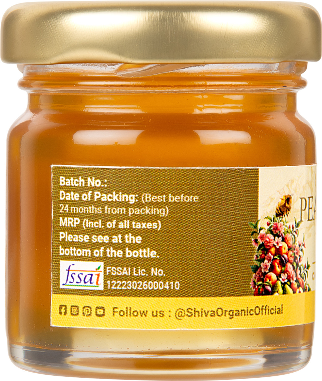 Image of Shiva Organic Peach Blossom , Plum Pear Nectar Honey (50 g)