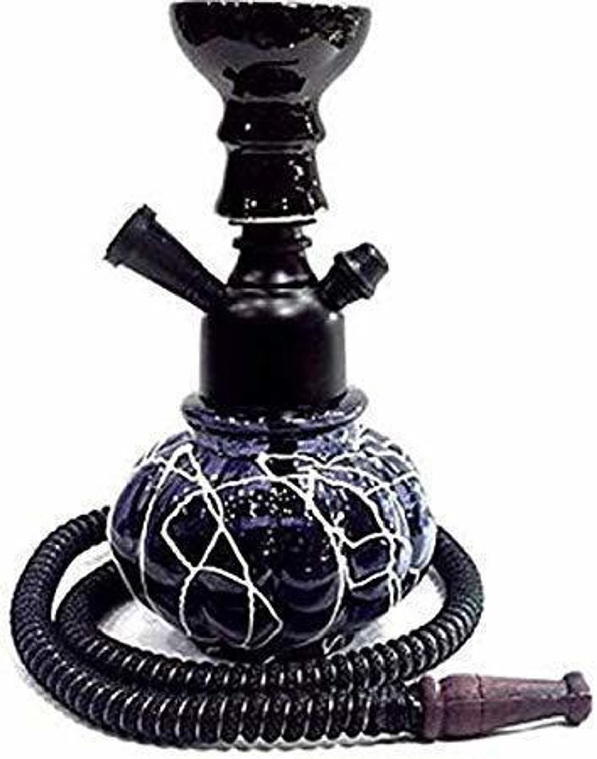 Appraise Qt Luster Mini Golden 12 inch Glass Hookah - Image 2