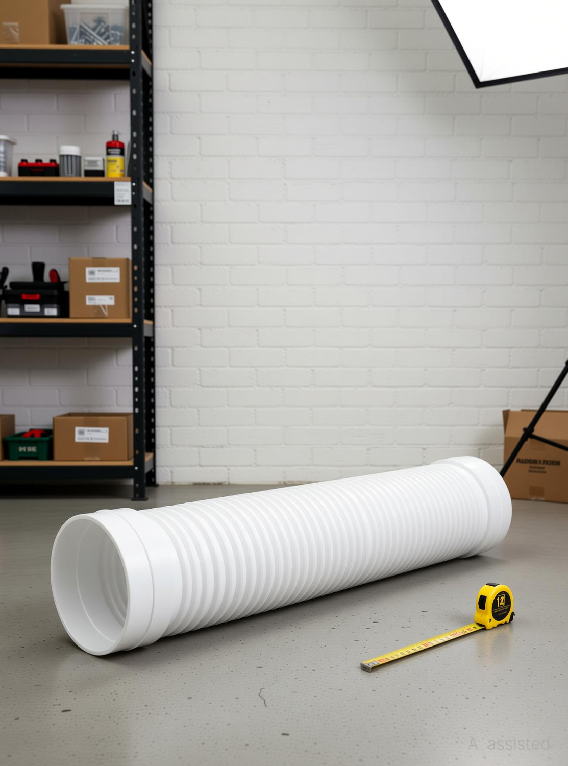 Image of Ardnib 6 Inch /150mm Kitchen Chimney PVC Flexible Duct Pipe 8 feet / Exhaust pipe Suitable For All Brand Of Chimneys Hose Pipe (250 cm)