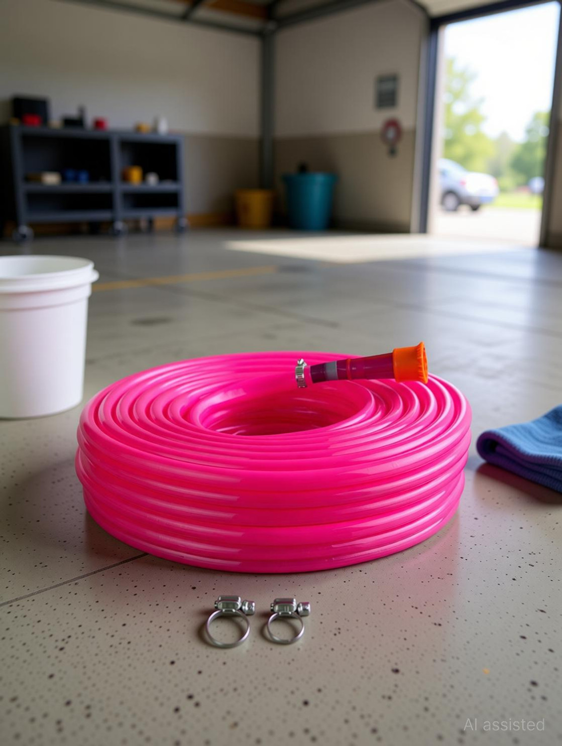 Image of RAMA PIPE 0.5 inch garden pipe water hose durable 15 feet (5 meter) for gardening with connector and clips Hose Pipe (5 m)