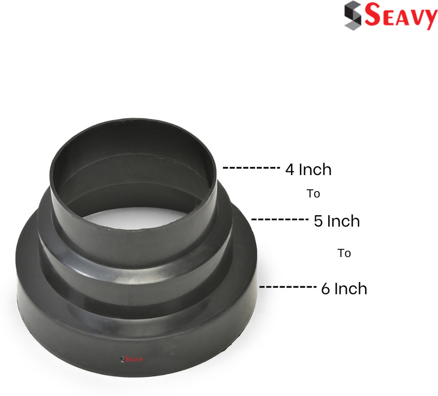 Image of Seavy Chimney Pipe Reducer 4 to 5 to 6 Inch / /Pipe Reducer /Pipe Converter Cone For Hose Pipe (0.15 m)