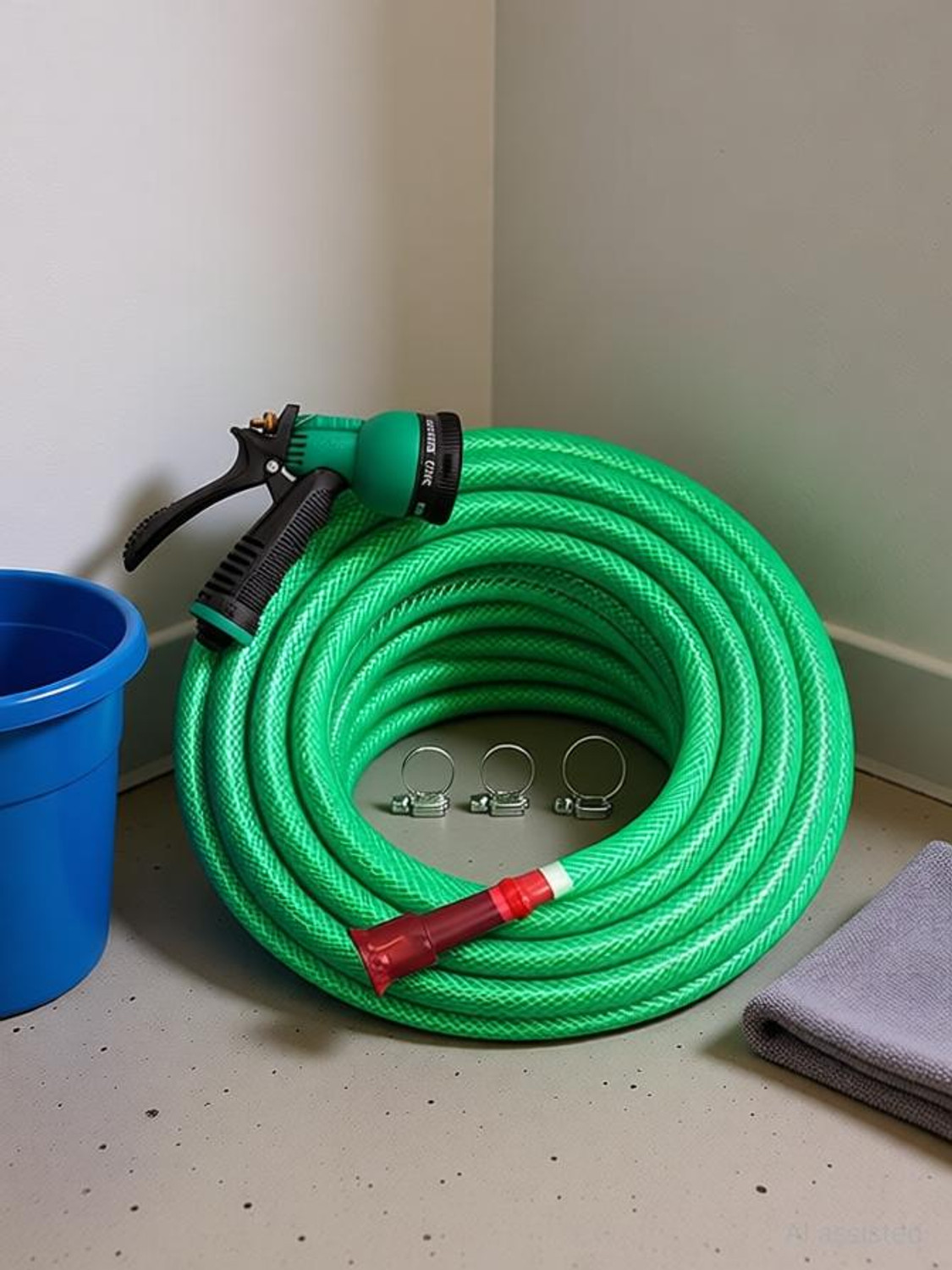 Image of RAMA PIPE 1 /2 Inch (0.50 Inch) 20 Meter (65 FEET) 3 Layered Heavy Duty Braided Hose Pipe with tap connectors and clips Hose Pipe (20 m)