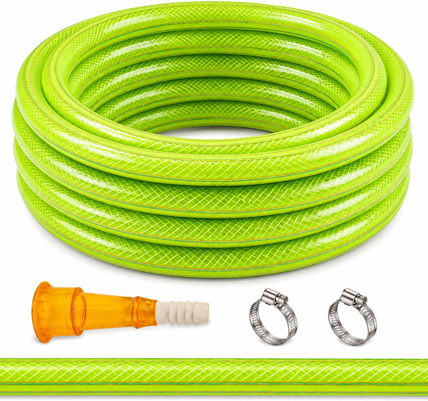 Image of RAMANAR 1 inch blue 32 mm 2 layered durable long lasting garden pipe with 2 clips and tap adapter Hose Pipe (30 m)