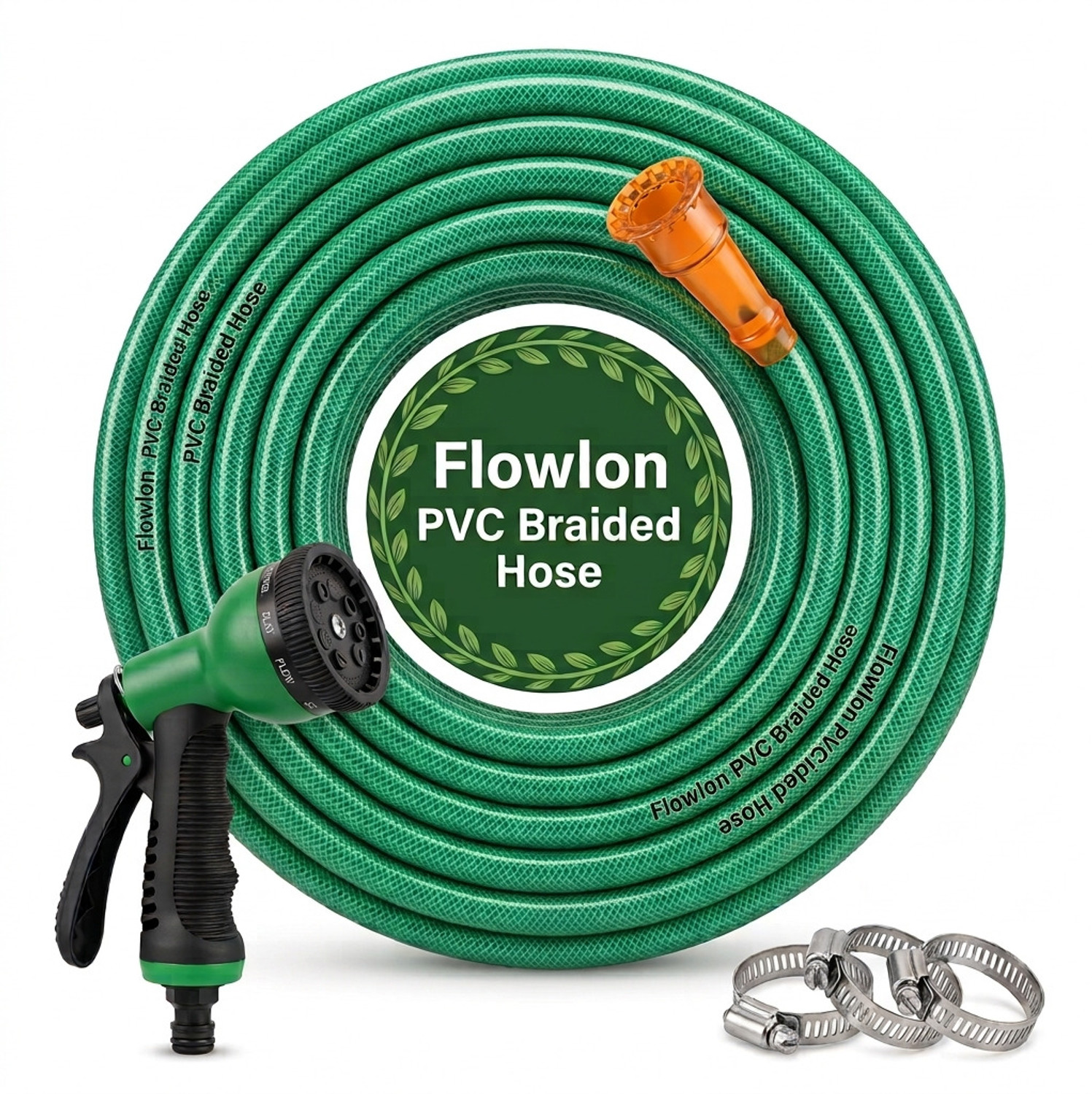 Image of RAMANAR 1 inch blue 32 mm 2 layered durable long lasting garden pipe with 2 clips and tap adapter Hose Pipe (30 m)