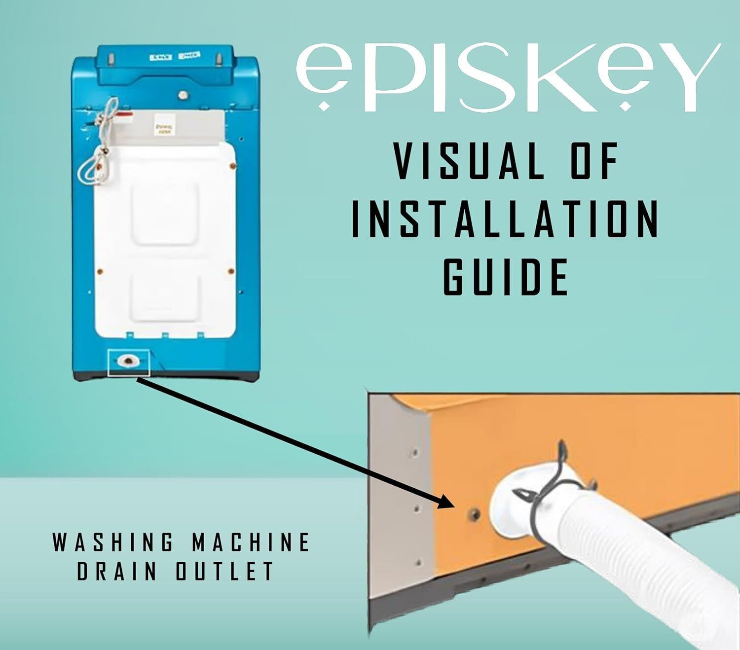 Image of Episkey OUTLET 7M Washing Machine Drain Pipe Heavy Duty PVC Outlet Hose | Flexible & Leak-Proof Hose Pipe (7.5 m)