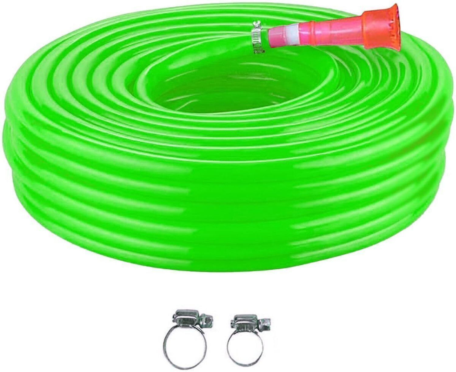 Image of RAMA PIPE 0.5 inch garden pipe water hose durable 15 feet (5 meter) for gardening with connector and clips Hose Pipe (5 m)
