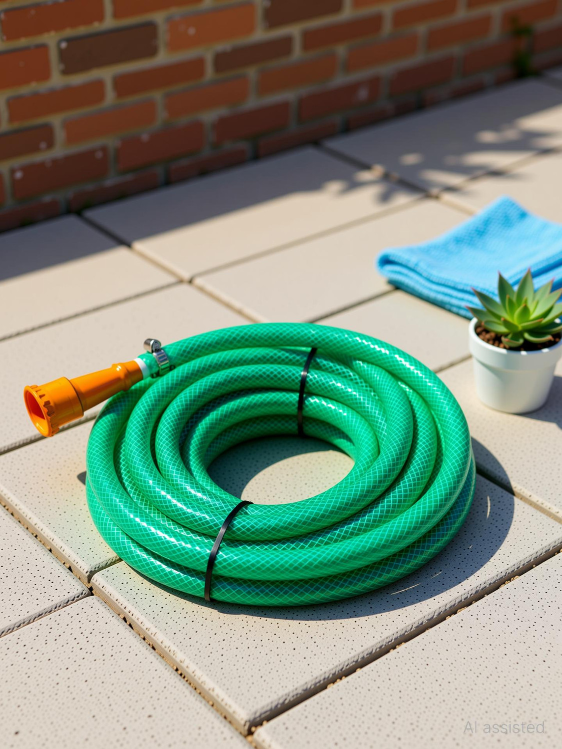 Image of RAMA PIPE 1 /2 Inch (0.50 Inch) 20 Meter (65 FEET) 3 Layered Heavy Duty Braided Hose Pipe with tap connectors and clips Hose Pipe (20 m)