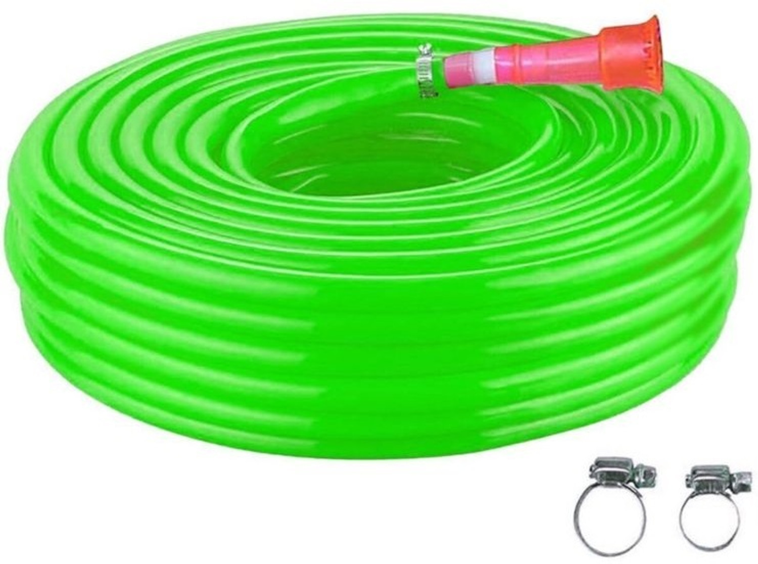 Image of RAMA PIPE 0.5 inch garden pipe water hose durable 15 feet (5 meter) for gardening with connector and clips Hose Pipe (5 m)