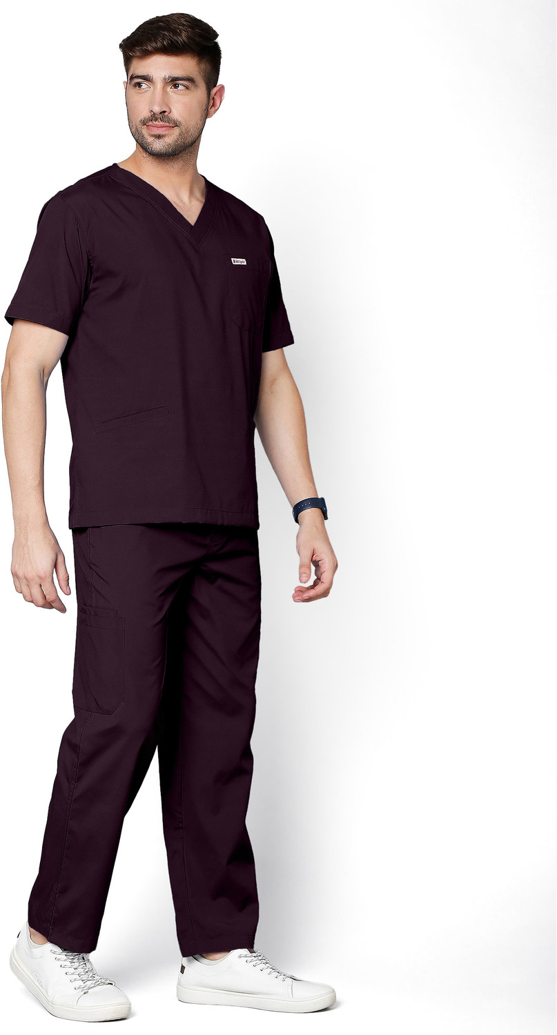Image of KNYA New Gen|5 pocket| Womens Scrubs Pant, Shirt Hospital Scrub (Hot Pink XXXL)