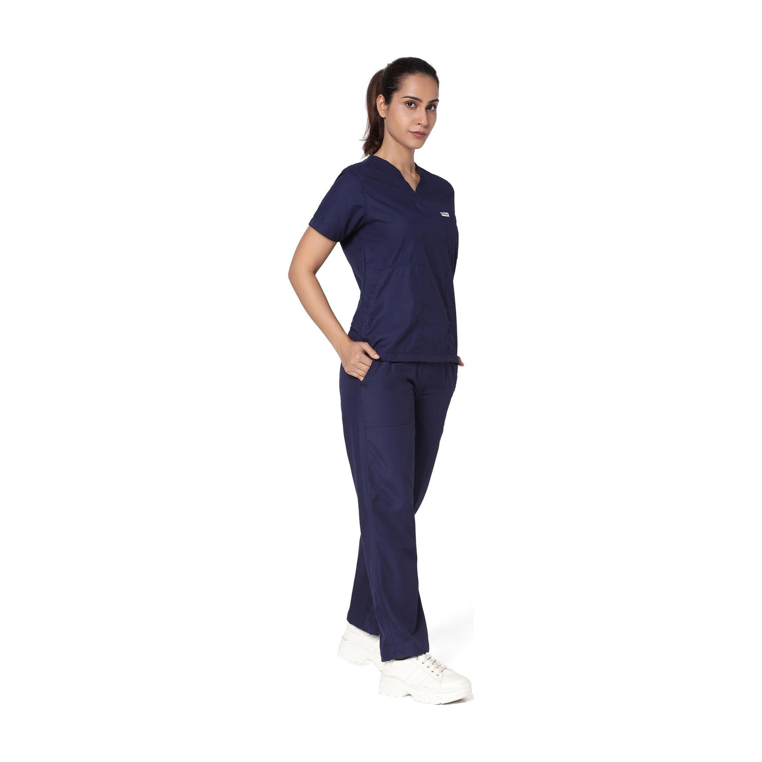 Image of KNYA New Gen|5 pocket| Womens Scrubs Pant, Shirt Hospital Scrub (Hot Pink XXXL)