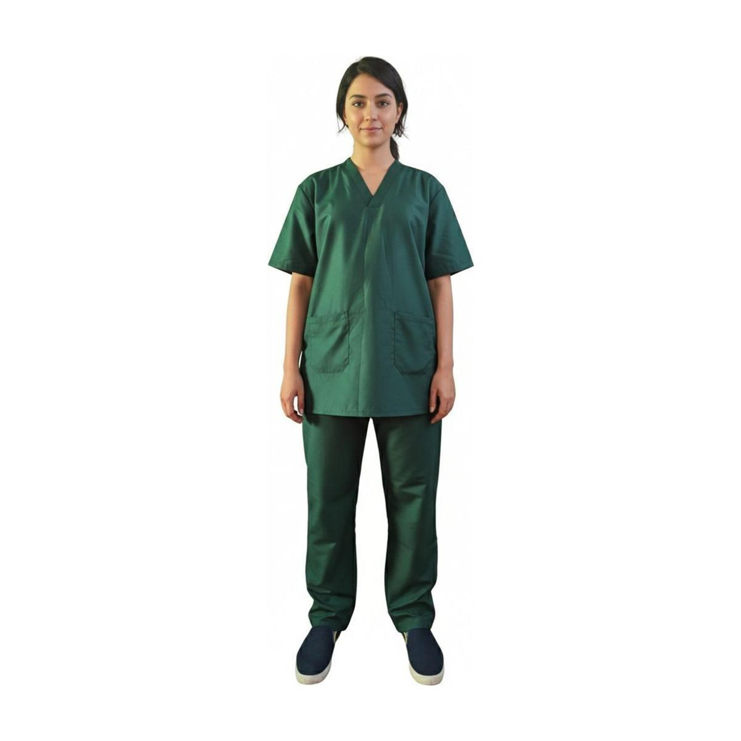 Image of KNYA Women Scrub Suit Pant, Shirt Hospital Scrub (Forest green XXXL)